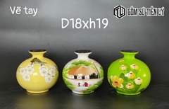 Set 3 bình sơn mài dáng giỏ-TLM50