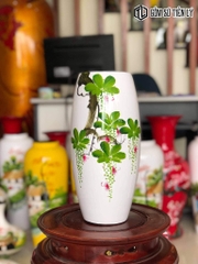 Lọ hoa sơn mài dáng bom-TLM90