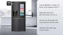 Tủ lạnh LG Inverter 496L 4 cửa GR-X22MB