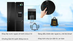 Tủ lạnh Aqua Inverter 456 lít AQR-IGW525EM GB