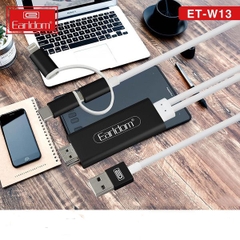 Cáp HDMI 3in1 Earldom W13 (Độ Phân Giải 4K, Tích Hợp 3 Đầu Iphone, Micro và Type-C)