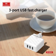 Củ Sạc Nhanh 3 Cổng USB Earldom ES-EU22