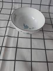 Bát cơm S1 Trắng Tuyết Mai (trắng vẽ)