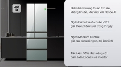 Tủ lạnh Panasonic Inverter 491 lít Multi Door NR-F503GT-X2