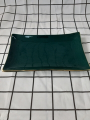 Khay chữ nhật S2 xanh vàng kim