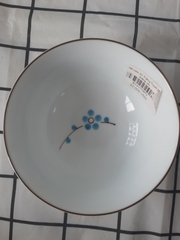 Bát cơm S1 Trắng Tuyết Mai (trắng vẽ)