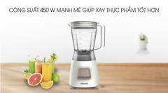 Máy xay sinh tố Philips HR2051 Trắng xám