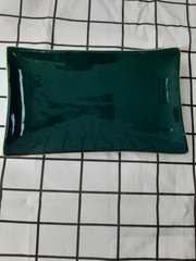 Khay chữ nhật S2 xanh vàng kim