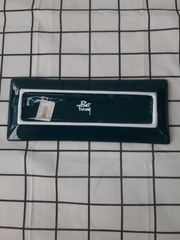 Khay chữ nhật S2 xanh vàng kim
