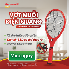 Vợt muỗi đèn pin có thể tháo rời Điện Quang EMR07LRBL