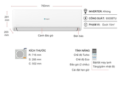 Điều hòa Casper 9.000BTU 1 chiều thường SC-09FS33