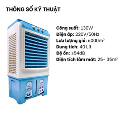 Quạt điều hòa cơ dung tích 40 lít Camac CC40