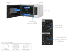 Lò vi sóng có nướng Toshiba 20 lít ER-SGM20(S1)VN