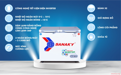 Tủ Đông Sanaky Inverter VH-2899A4K, 1 Ngăn Đông 280 Lít Màu Xám