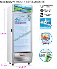 Tủ Mát Sanaky VH-408K3L 340 lít