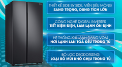 Tủ lạnh Samsung Inverter 655 lít RS62R5001B4/SV