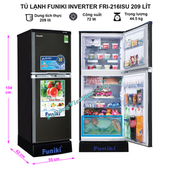 Tủ lạnh Funiki dung tích 209 lít FR-216ISU