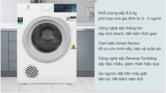 Máy sấy thông hơi Electrolux UltimateCare 8.5 kg EDV854J3WB