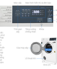 Máy sấy thông hơi Electrolux UltimateCare 8.5 kg EDV854J3WB