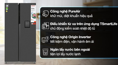 Tủ lạnh Toshiba Inverter 596 lít Side By Side GR-RS775WI-PMV(06)-MG