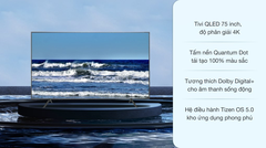 Smart Tivi QLED SamSung 4K 75inch QA75Q65R