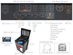 Máy giặt Toshiba Inverter 10 kg AW-DM1100PV(KK)