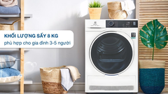 Máy sấy bơm nhiệt Electrolux UltimateCare 8 kg EDH804H5WB