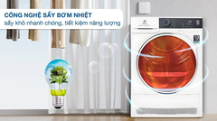 Máy sấy bơm nhiệt Electrolux UltimateCare 8 kg EDH804H5WB