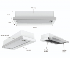 Máy hút mùi âm tủ Kidosu TC-HM66 (công suất 170w)