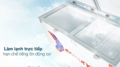 Tủ đông Sanaky Inverter 1 ngăn đông 1 ngăn mát dung tích thực 260 lít VH-3699W4K