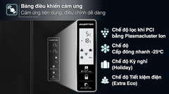 Tủ lạnh 4 cánh Sharp Inverter dung tích 401 lít Multi Door SJ-FXP480VG-BK