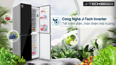 Tủ lạnh 4 cánh Sharp Inverter dung tích 401 lít Multi Door SJ-FXP480VG-BK