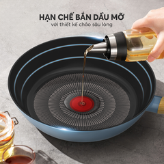 Chảo chống dính vân gỗ Elmich size 20cm Nature EL-5947MG20