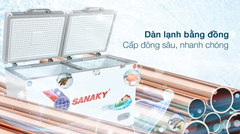 Tủ đông Sanaky 280 lít 1 ngăn đông, 1 ngăn mát TD VH4099W2KD
