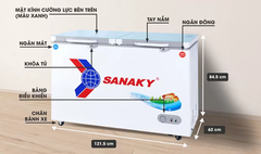 Tủ đông Sanaky dung tích 360 lít 1 ngăn đông 1 ngăn mát VH3699W2KD