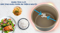 Nồi cơm nắp gài Sunhouse 3 lít SHD8309
