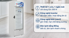 Tủ mát Alaska Inverter LCI-300 dung tích 300 lít 1 cửa mở