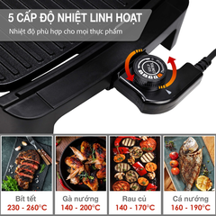 Bếp nướng điện không khói Lebenlang LBG8588, công suất 2000W