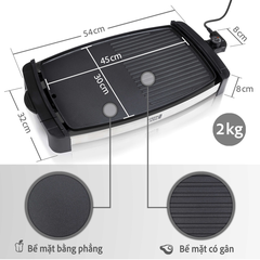 Bếp nướng điện không khói Lebenlang LBG8588, công suất 2000W