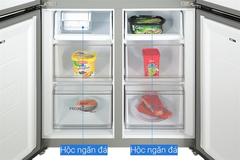 Tủ lạnh 4 cánh Toshiba Inverter 515 lít GR-RF677(MG)