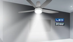 Quạt trần 5 cánh Panasonic F-60UFN đèn LED,có điều khiển - Malaysia