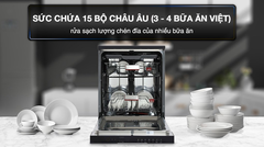 Máy rửa chén độc lập Toshiba 15 bộ DW-15F7(G)-VN