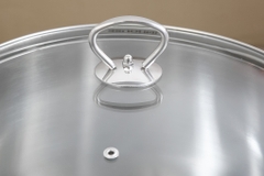 Nồi luộc gà inox 3 đáy nắp kính 28 cm Sunhouse SH28LG