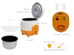 Nồi cơm điện Midea CM06SD 0.6L
