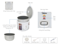 Nồi cơm điện Midea CM1025 1L