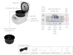 Nồi cơm điện panasonic SR-CL108WRA 1 lít