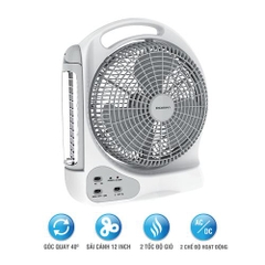Quạt Sạc Tích điện ROMAN HFR12A1