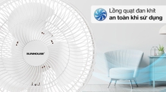 Quạt sạc điện Sunhouse SHD7115