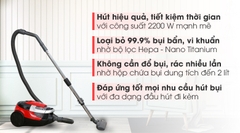 Máy hút bụi Hitachi CV-SE22V công xuất 2200W
