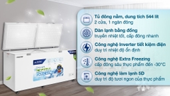tủ đông Hòa Phát Inverter 544 lít HPF AD8544